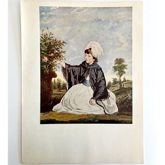 Lady Caroline Howard Reynolds Color Plate Art Print 1939 Antique LGADCP - Picture 3 of 3